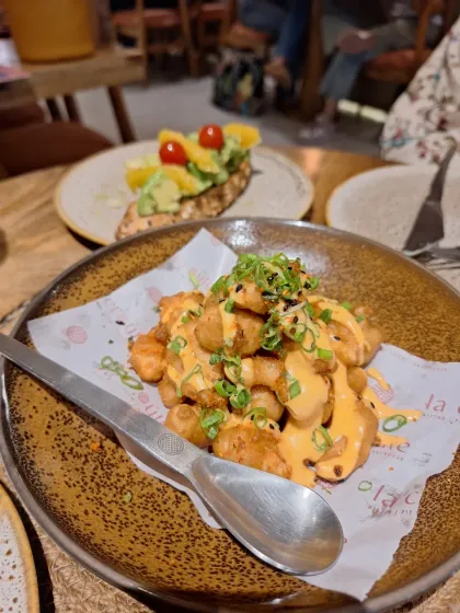 The delicious dynamite prawns at La Croute. I always make sure to capture the food in a way that makes you want to taste it.