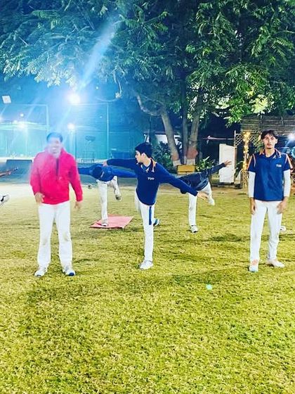 Balance and flexibility are just as important as strength. Our players go through a series of dynamic stretches to improve their range of motion.