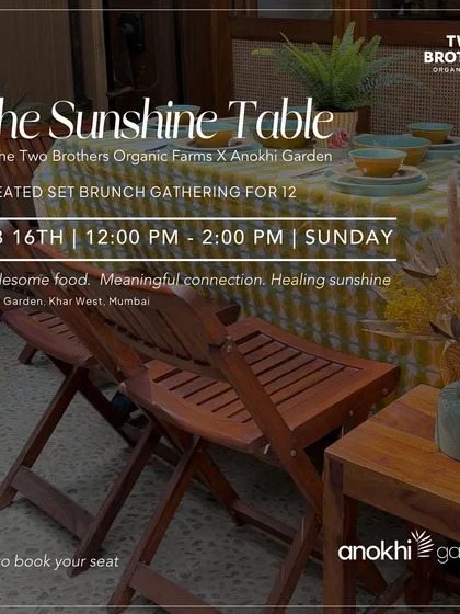 Imagine your guests gathered around The Sunshine Table for a seated brunch. This is an example of a nourishing, beautifully styled meal experience I can create for your event, focusing on wholesome food and healing sunshine.