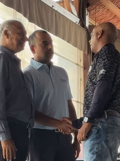 A handshake sealing our commitment to take golf into government schools. This new concept was introduced at a Rotary golf event, showcasing our vision for a more inclusive sport.