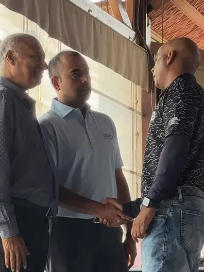 A handshake sealing our commitment to take golf into government schools. This new concept was introduced at a Rotary golf event, showcasing our vision for a more inclusive sport.