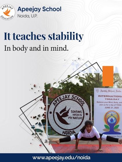 Yoga teaches stability, both in body and in mind. This student demonstrates incredible flexibility and balance, reflecting the discipline and focus that our yoga program instills.