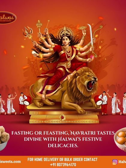 Fasting or feasting, Navratri tastes divine with our festive delicacies. We offer a range of sweets like Coconut Ladoo and Gulab Jamun to make your nine nights of devotion special.