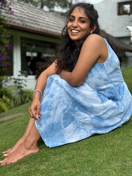 Another shot of my favorite indigo dress. It’s a reminder that sustainable fashion can be beautiful, personal, and full of joy.
