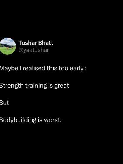 I love both the gym and yoga, but I had to unlearn the bodybuilding mindset. Chasing aesthetics broke me; training for strength and peace healed me. Now I train to feel good, not just to look good.