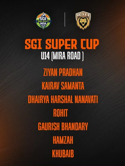 Our U14 team from Mira Road, showcasing the talent from across our various centers.