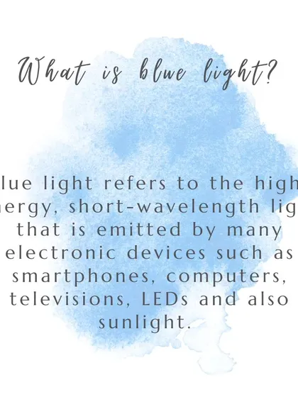 What exactly is blue light? It's a high-energy, short-wavelength light from electronic devices and sunlight that has been shown to impact skin health.
