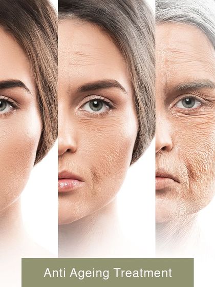 This image illustrates the progression of aging on the skin. At my clinic, we offer treatments that can slow down this process and correct existing signs of aging, helping you maintain a youthful look for longer.