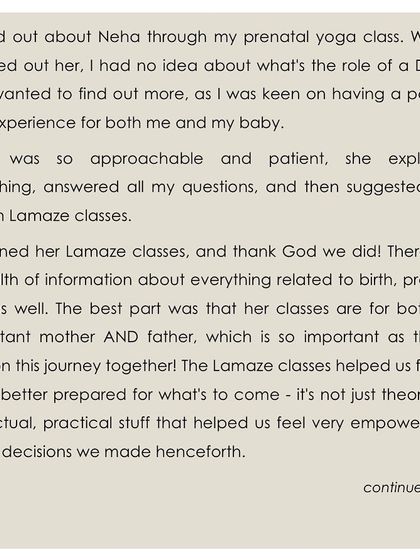 Neha Misra - Childbirth Education & Preparation Our Birth Stories photo 22