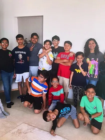 This is a candid photo from one of our offline class parties, a moment of fun and community without any screens. It’s important to me that we build a supportive group where students can bond, relax, and celebrate their shared passion for technology together.