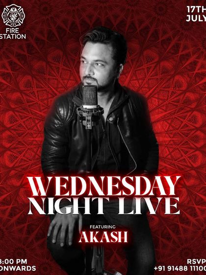 Join us for Wednesday night live music featuring Akash. Enjoy great tunes, good vibes, and fantastic company.