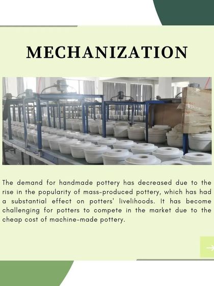 The rise of mass-produced pottery has made it difficult for traditional potters to compete. Our initiative champions the value and beauty of handmade goods over cheap, mechanized products.