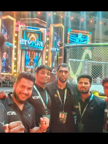 A selfie of our officiating crew at MFN, ready for a night of exciting fights.