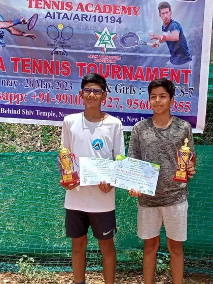 Kanishk Dhingra and his partner won the Doubles title of the U16 Championship Series tournament in Delhi.