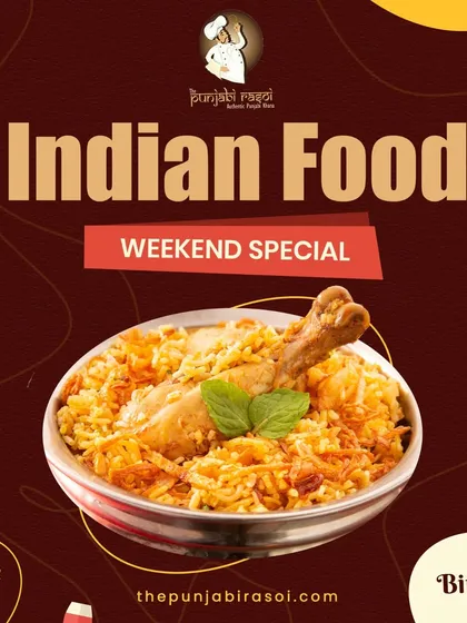 Our Chicken Biryani is a weekend special. A flavourful one pot meal with tender chicken and fragrant rice, perfect for a relaxed meal.