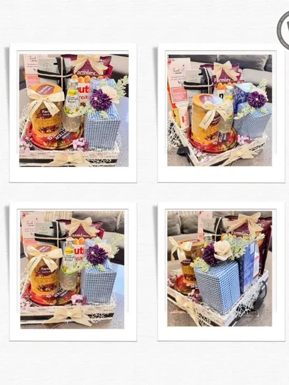 A collage showing my special Women's Day hampers, which were available at a limited-time discount to celebrate the amazing women in our lives.