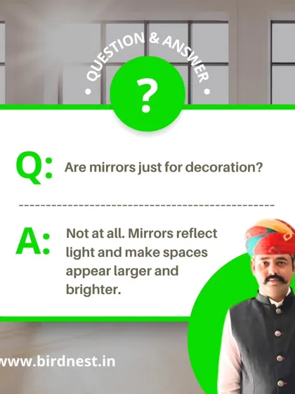Q: Are mirrors just for decoration? A: Not at all. Mirrors are a functional tool we use to reflect light, making spaces appear larger and brighter.