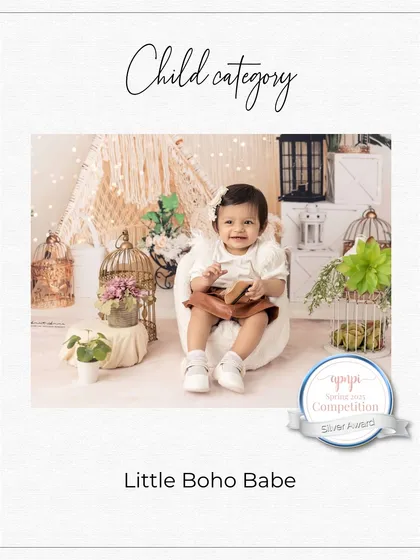 My "Little Boho Babe" photo was also a Silver Award winner in the Child category. This recognition inspires me to continue pushing my creative boundaries in child photography.