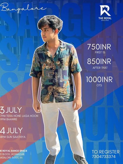 The official poster for a multi-day workshop with Sargun Singh.