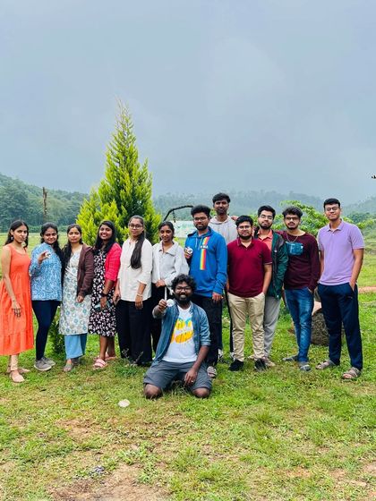 Celebrating a successful trek with our custom badges.