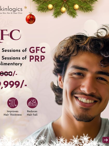Take advantage of our New Year offer for GFC and PRP hair therapy. This package combines four sessions of GFC with two complimentary sessions of PRP to provide a powerful, multi-faceted approach to stimulating hair growth and reducing hair fall.
