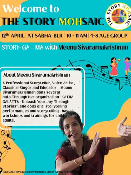 Professional storyteller and voice artist Meenu Sivaramakrishnan dons several hats, leading oral storytelling performances and workshops for both children and adults.