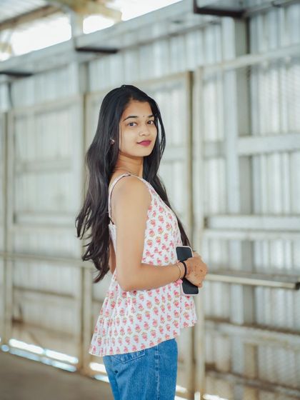 A classic three-quarter portrait. This is a versatile shot that works well for personal profiles, headshots, or just a great photo of yourself.