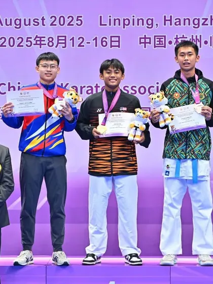 Another podium moment at the Asian Youth Open in China. These events provide crucial exposure for young athletes aspiring to represent their countries.