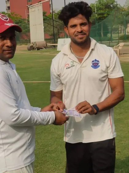 Celebrating a match-winning contribution from Sunny Shankwar, who scored a blistering 36 runs in just 11 balls and took 2 crucial wickets.