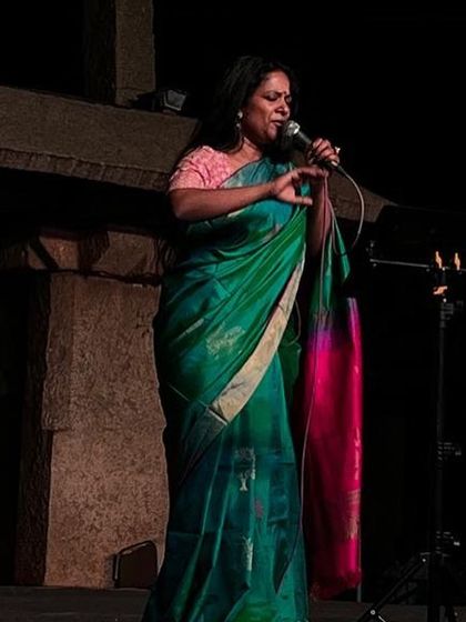 Standing on the stage at Hampi Utsav, a place where history breathes. To sing here is to connect with centuries of art and devotion.