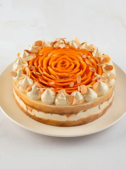 This is my new Mango Almond Tres Leches Cake. The toasted almonds add a lovely crunch and nutty flavour that pairs beautifully with the sweet mango and creamy cake.