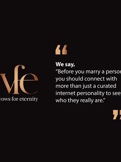 I say, before you marry a person, you should connect with more than just their curated internet personality. My service facilitates that deeper, more authentic connection.