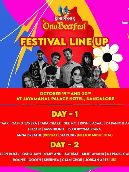 The official lineup for OctoBEERfest. I am responsible for building the stages and festival grounds where these artists will perform, ensuring the infrastructure supports a multi-day, multi-artist event.