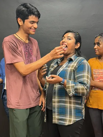 More birthday fun at the studio. The cake-smashing and laughter are a mandatory part of our celebrations.