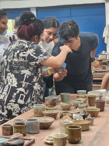 A closer look at the finished pieces. It's always inspiring to see the variety of styles and forms that emerge from the studio, each reflecting the personality of its maker.