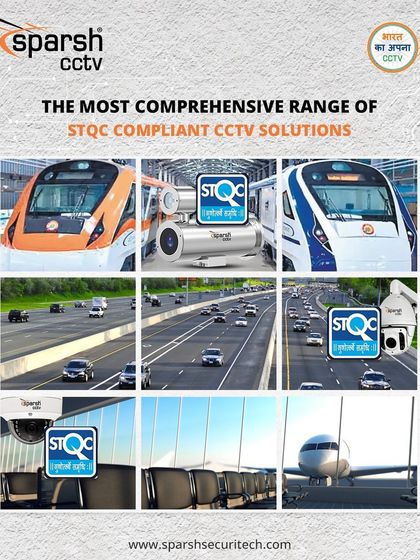 From enterprises to critical infrastructure, I deliver smart, secure, and 100% STQC-compliant surveillance solutions tailored for every sector. This collage showcases my cameras securing trains, highways, and airports across India.