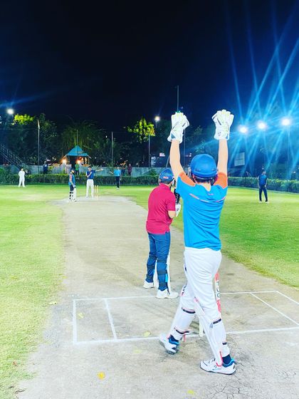 The joy of reaching a milestone during a night practice match. We celebrate every success, big or small.