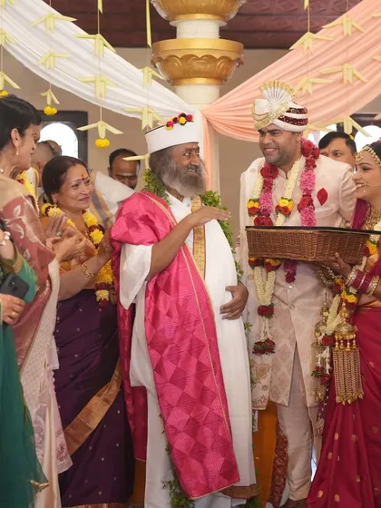 To have your union blessed by Gurudev is a grace beyond words. This is the heart of our community, where relationships are not just formed but are nurtured in a space of wisdom and spiritual growth.