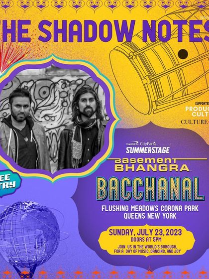 A poster for The Shadow Notes. Each artist on my lineup gets a spotlight, which is part of my commitment to uplifting my collaborators.