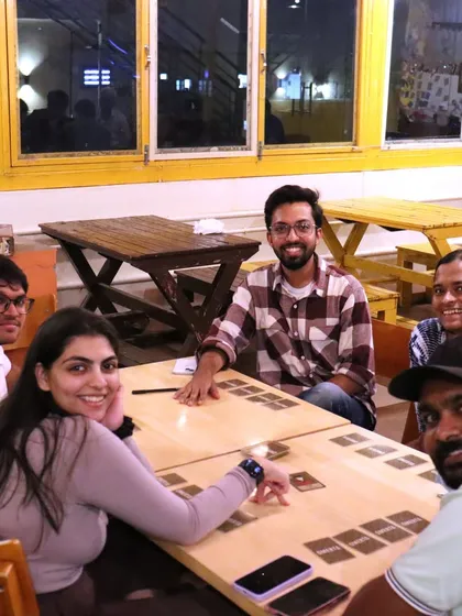 A Saturday meetup in full swing with a game of 'Omerta'. It's a great way to meet new people who share a love for board games.