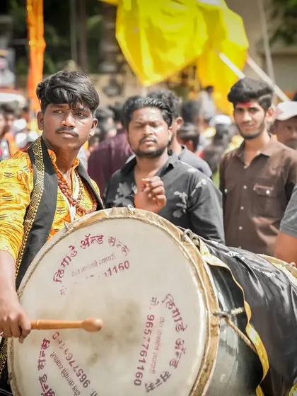 The color version of the intense dhol player, marking the start of the series.