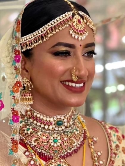 Additional views showcasing the variety and detail of my heirloom bridal sarees. Each image captures a different angle, moment, or detail, from full portraits to close ups of the fabric and embroidery, illustrating the complete story of each bride's custom creation.