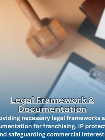 We provide the necessary legal frameworks and documentation for franchising. Our services include IP protection and safeguarding your commercial interests, giving you a secure foundation for growth.
