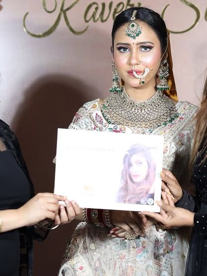 Another certified artist from Kasi Makeup Academy. Her final bridal model looks absolutely flawless.