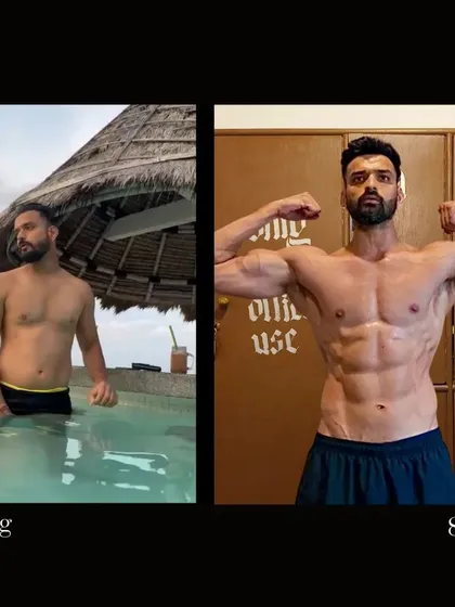 These are the results that dedication brings. This before and after photo shows a client's transformation from 92kg to a lean and muscular 83kg. This was achieved through a consistent workout routine, a personalized diet plan we created, and the supportive community here at Raw CrossFit.