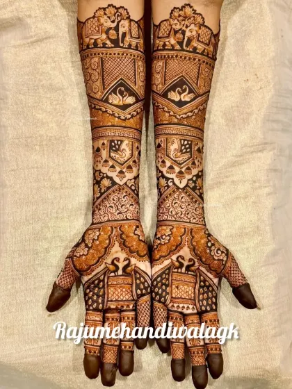 Raju Mehendi - Bridal Mehendi Royal Motifs: Palaces, Peacocks & Elephants photo 63