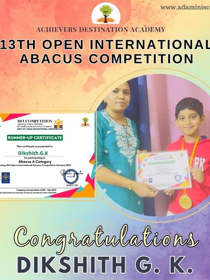 Achievers Destination Academy - Mental Math & Speed Calculation Our Star Achievers: Competition Winners & Graduates photo 18