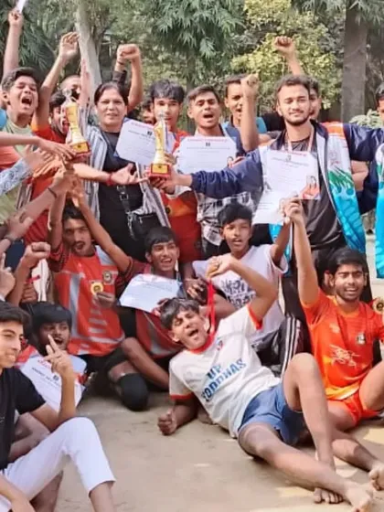 This is the moment we live for. The pure joy of victory after months of hard work and dedication. Our junior team celebrating their win, holding their trophies high. This is what our training is all about.