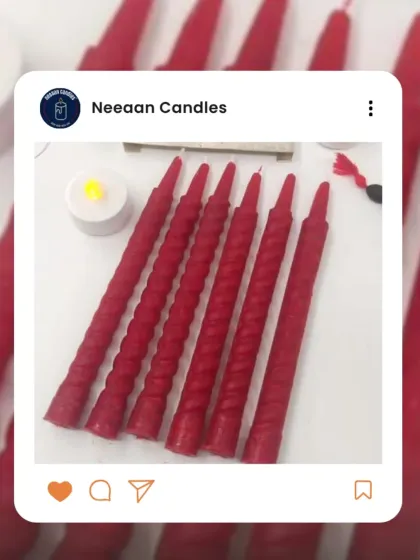 Twist up the ordinary. These red spiral taper candles are perfect for adding drama and elegance to any space.