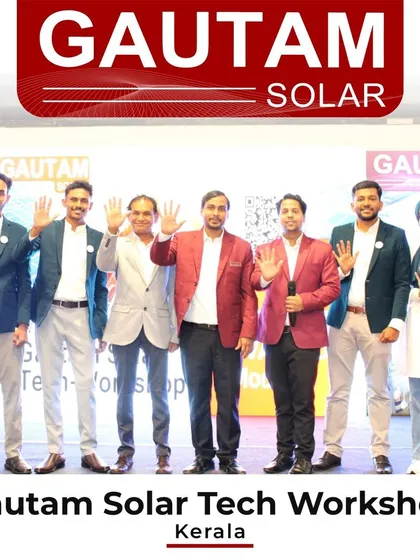 A group photo from our successful Gautam Solar Tech Workshop in Kerala. We shared insights into our advanced technology and manufacturing techniques to work towards a sustainable future.